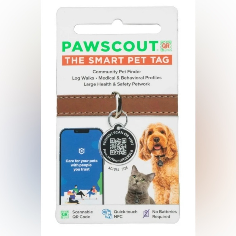 Scout Pet Tag with QR code NWT